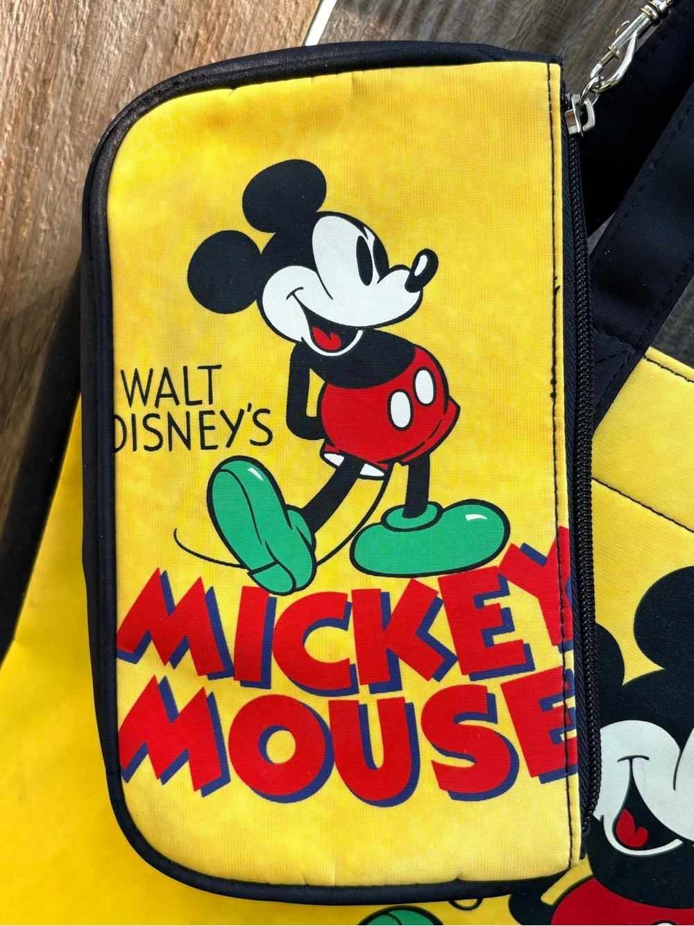 Walt Disney Mickey Mouse Yellow Tote with Matching Pouch